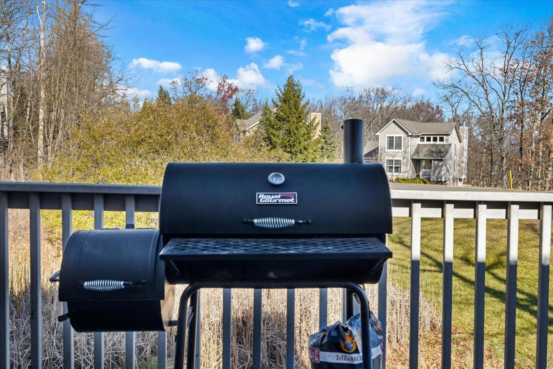 Private Barbecue Fireplace Fall Foliage *